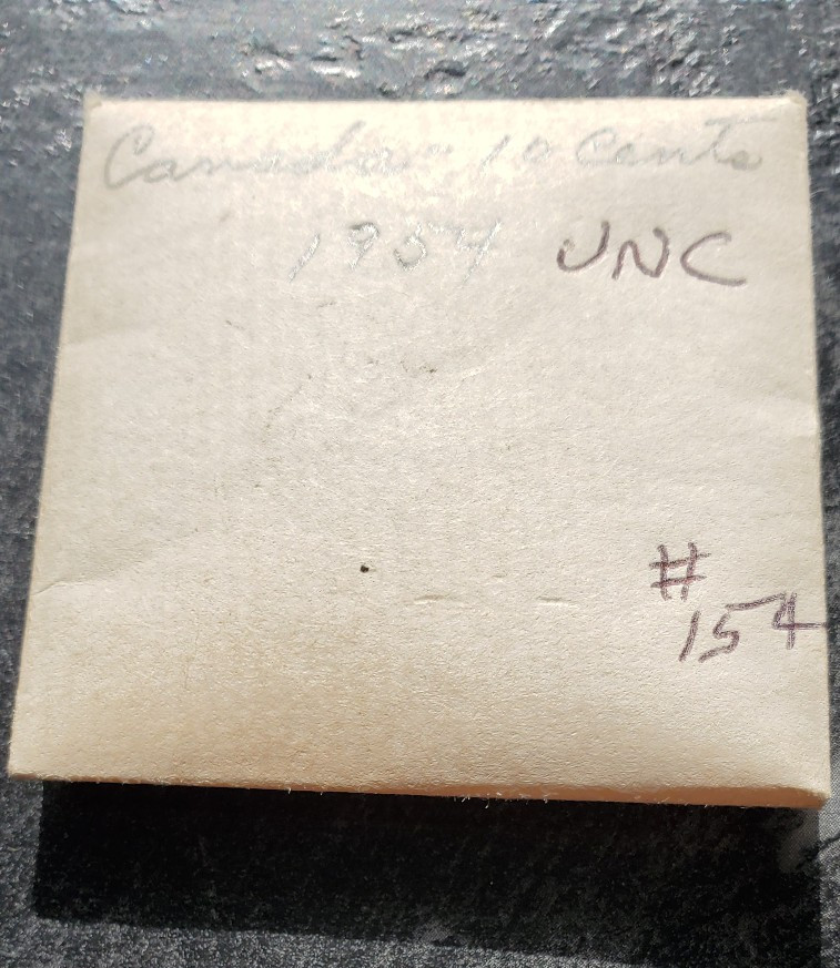 4=1954 CANADA 10 CENT UNCIRCULATED #154