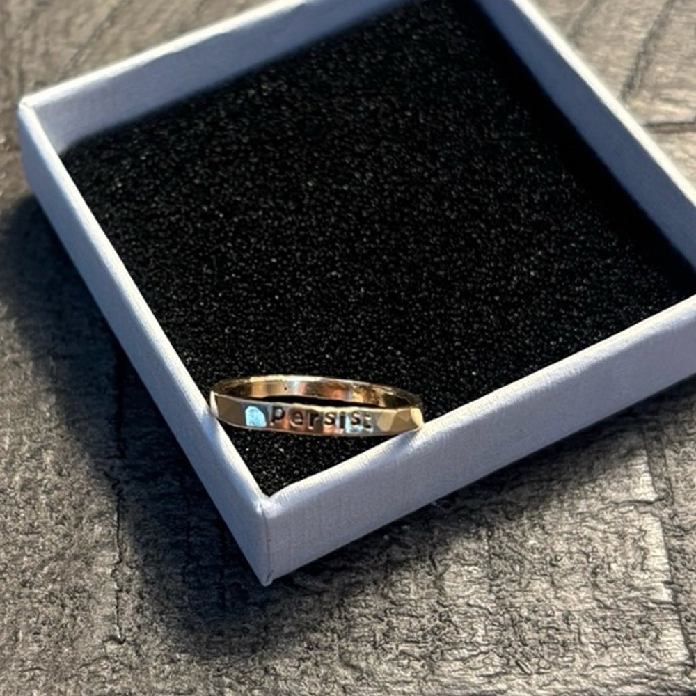 Stackable Dainty “Persist” Ring Size 6