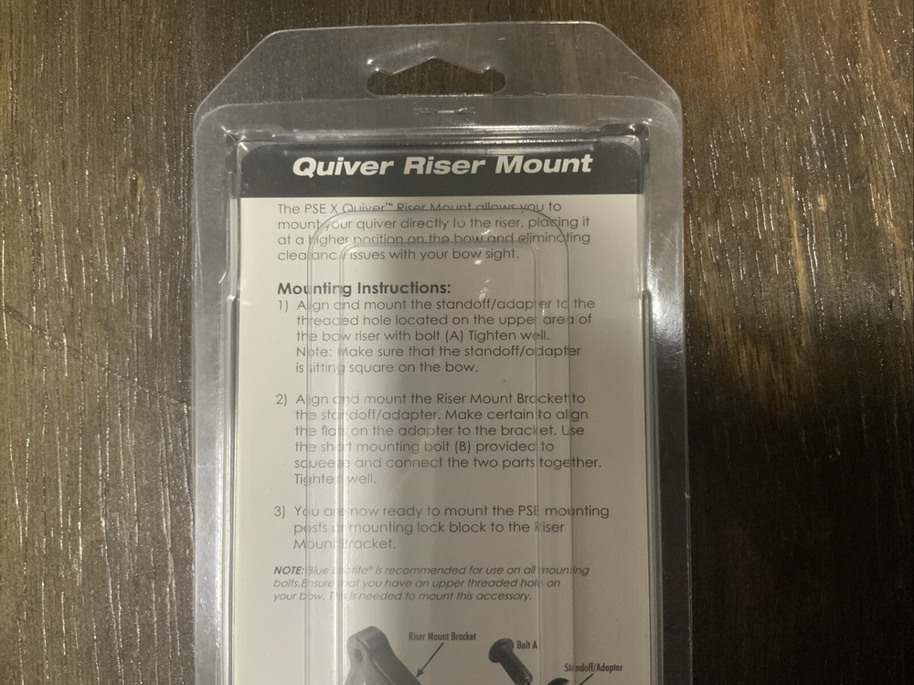 PSE Archery X Quiver Riser Mount Extended Quiver Mount - Black