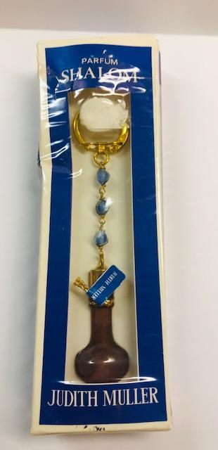 NIB FULL/UNUSED: RARE- JUDITH MULLER "SHALOM" Perfume Bottle KEYCHAIN-LOOK@THIS