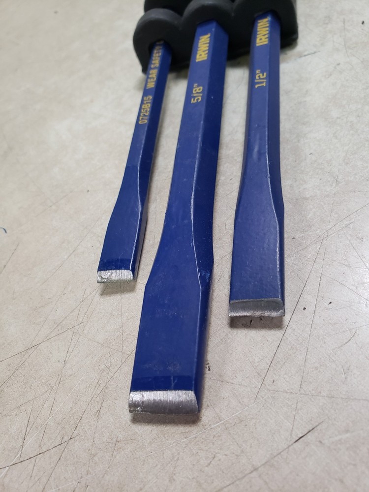 Irwin 3 Pack Cold Chisel Set 3/8" 5/8" 1/2"