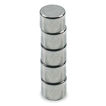 Disc Magnet, Neodymium, 2 Lb. Pull, Pk5,  6Ya13