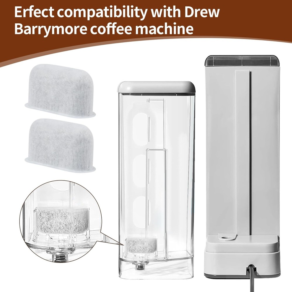 8Pcs Replacement Coffee Filters for Drew Barrymore Maker, White