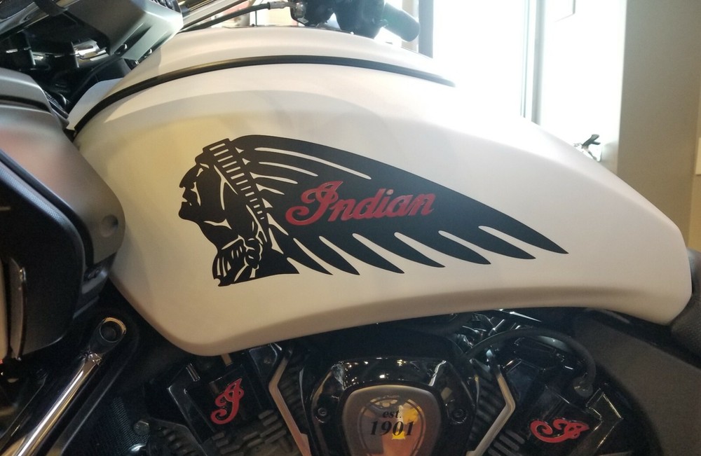 INDIAN CHALLENGER MOTORCYCLE FUEL TANK SIDE SCRIPT DECAL, STICKER, EMBLEM