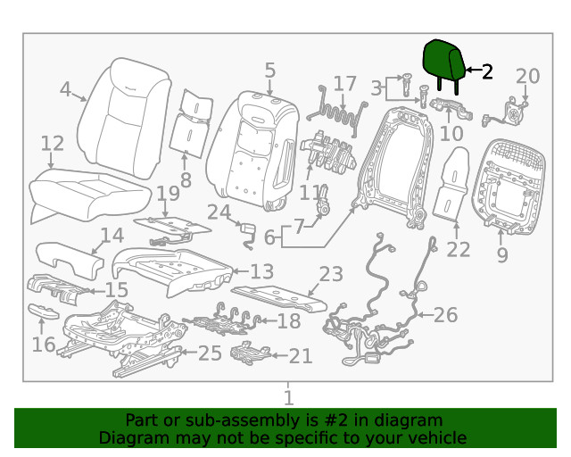 Genuine GM Headrest 84571930