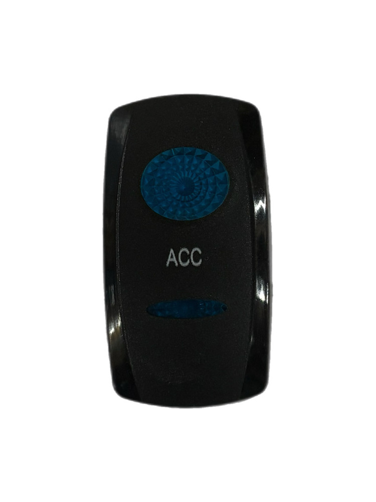 BH Electronics Contura Black Accessory "ACC" Blue Switch Cover