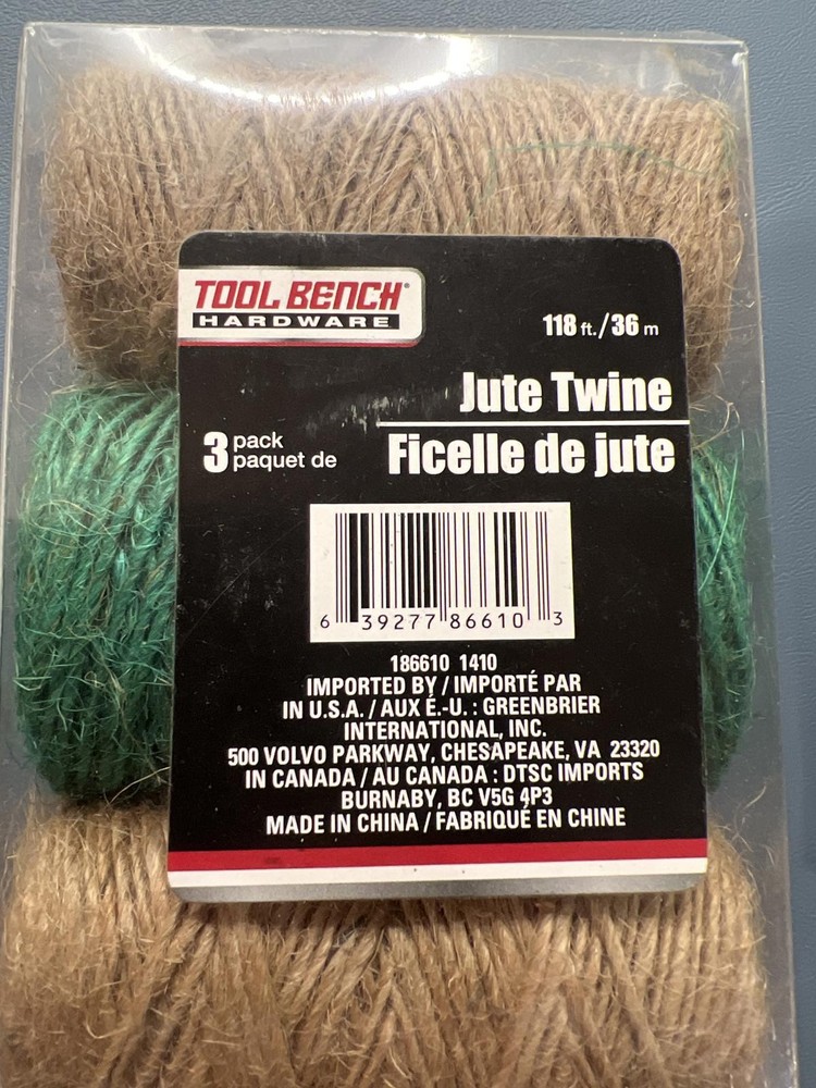 Tool Bench Jute Twine 3-Pack and American Oak Raffia Bundle (SR594)