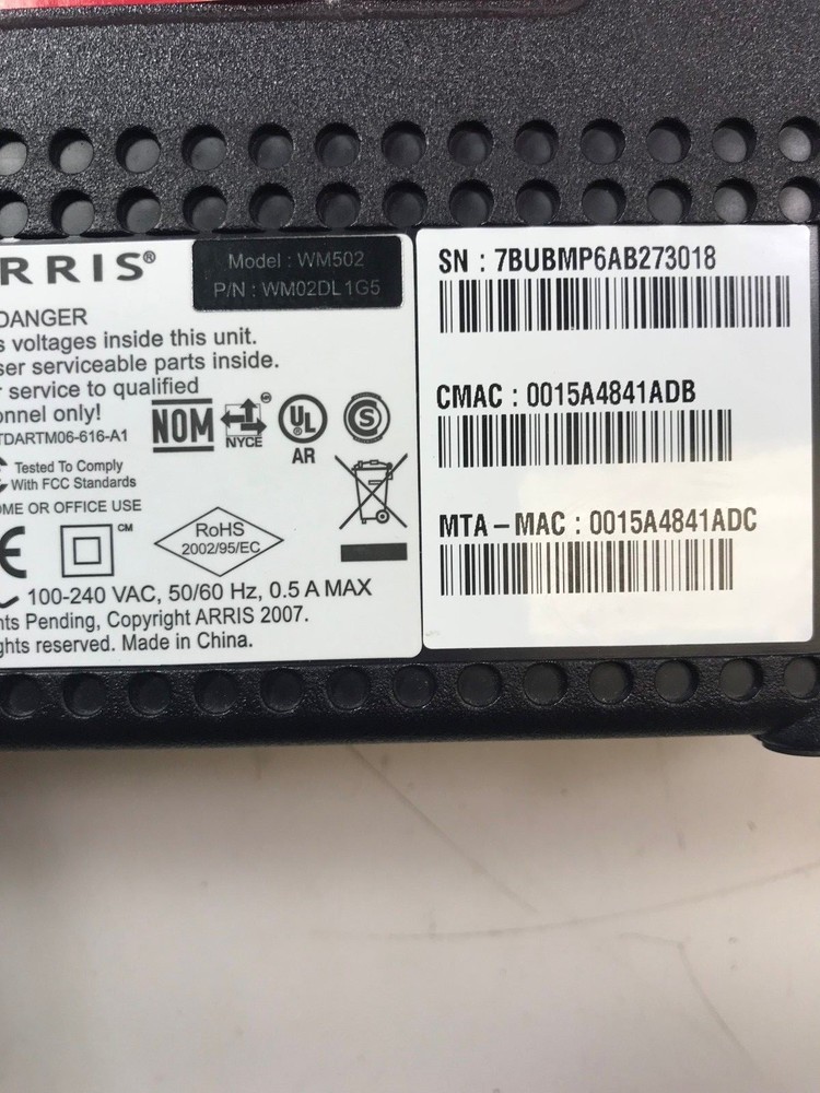 Arris Modem WM502 Untested