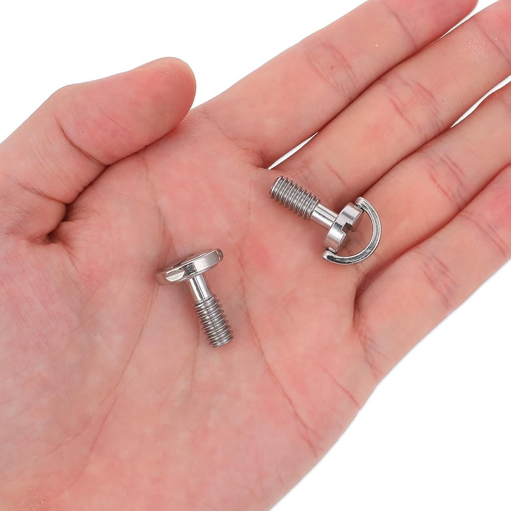 2PCS 1/4-20 Thread D-Ring Stainless Steel Camera Fixing Screws, Tripod...