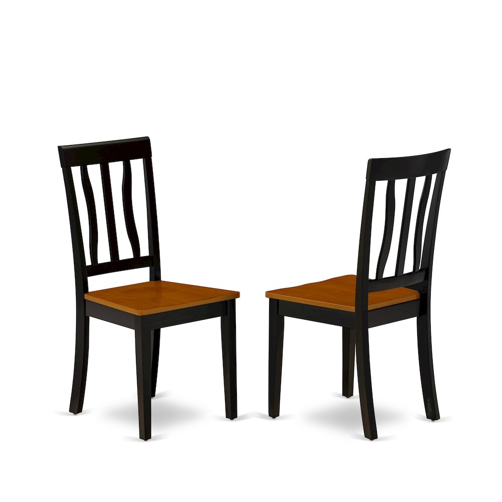 Dining Room Set Black & Cherry, NDAN5-BCH-W