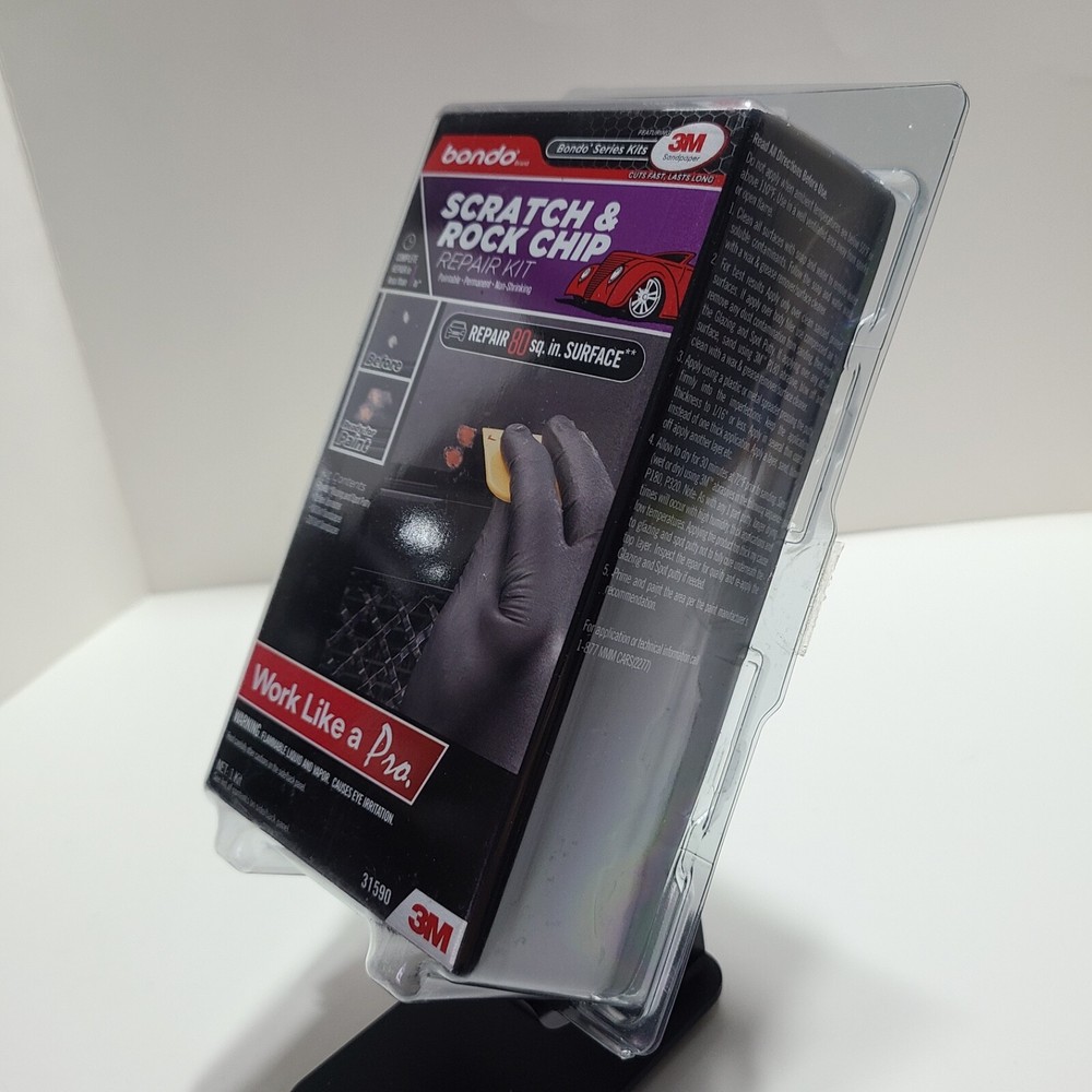 3M Bondo Scratch & Rock Chip Repair Kit. Paintable • Permanent • Non-Shrinking.