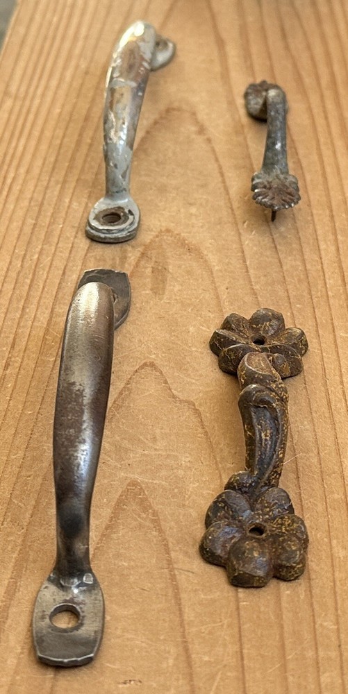 DS-222D–SIX (6) Different Antique Vintage Drawer Bin Pulls Handles