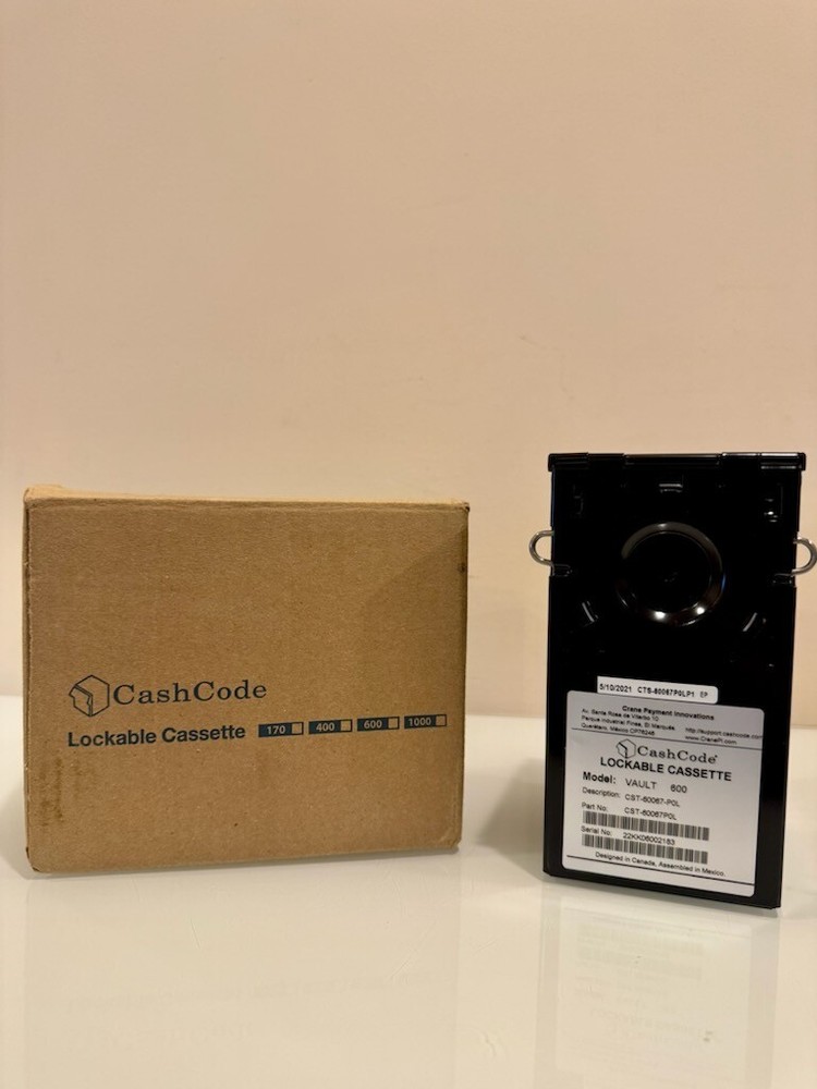Brand New - CashCode Vault 600 Lockable Cassette