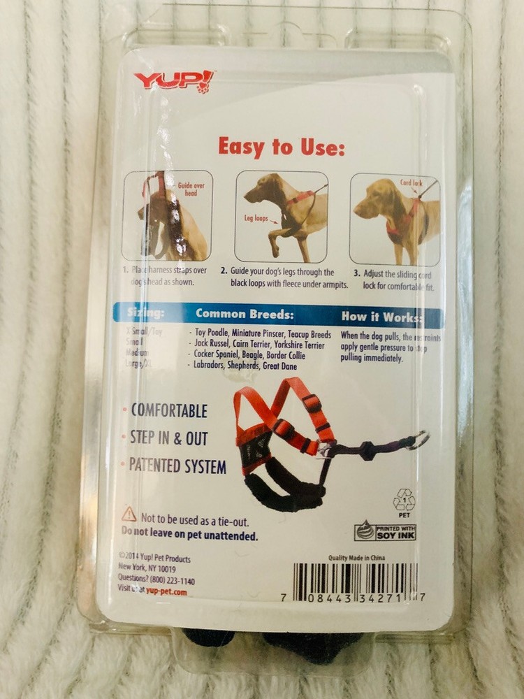 YUP! NON-PULL HARNESS - L/XL - 16-24 in. - color Black