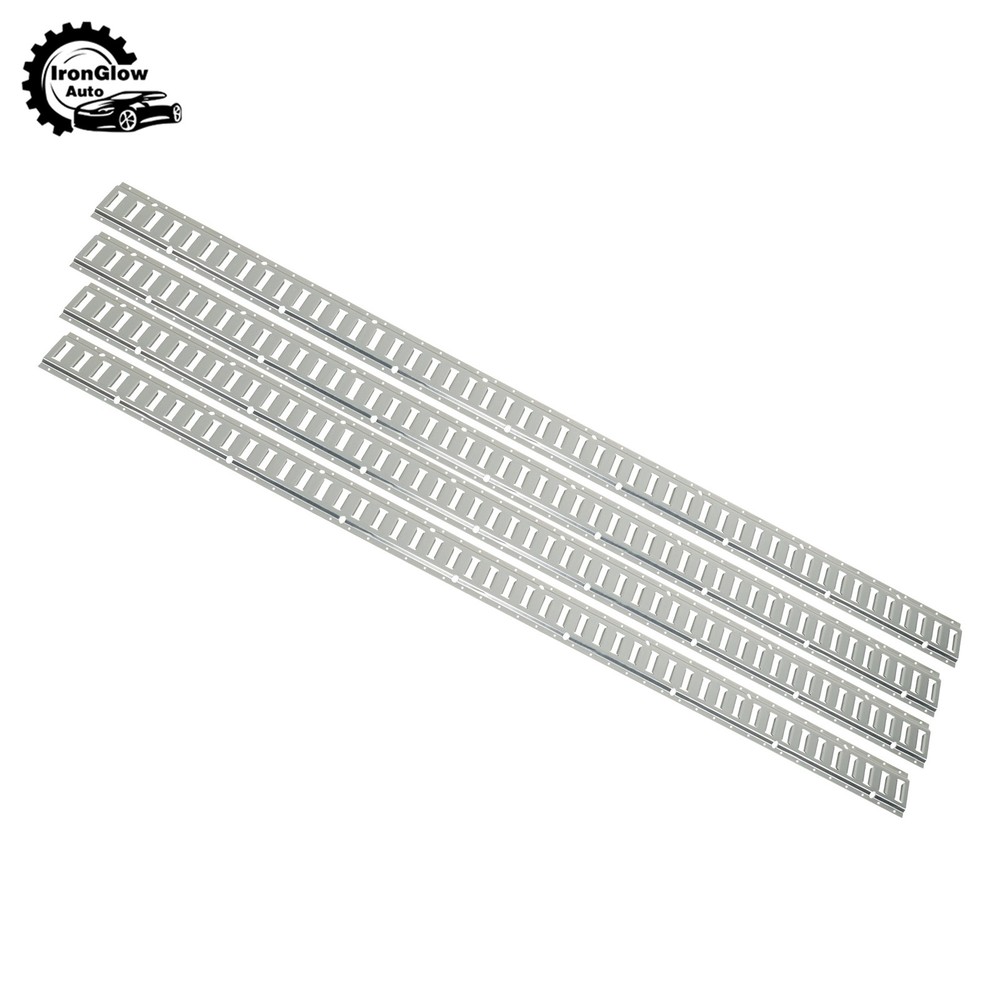 28 Piece 8' Galvanized E Track Rail Set Silver Finish For Large Cargo Trailers