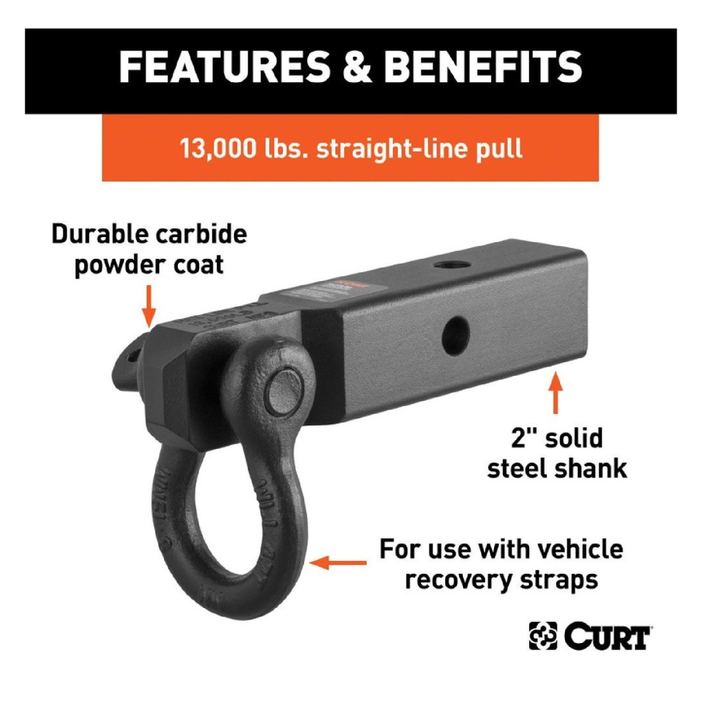 Curt 45832 D-Ring 2" Shank Shackle Mount