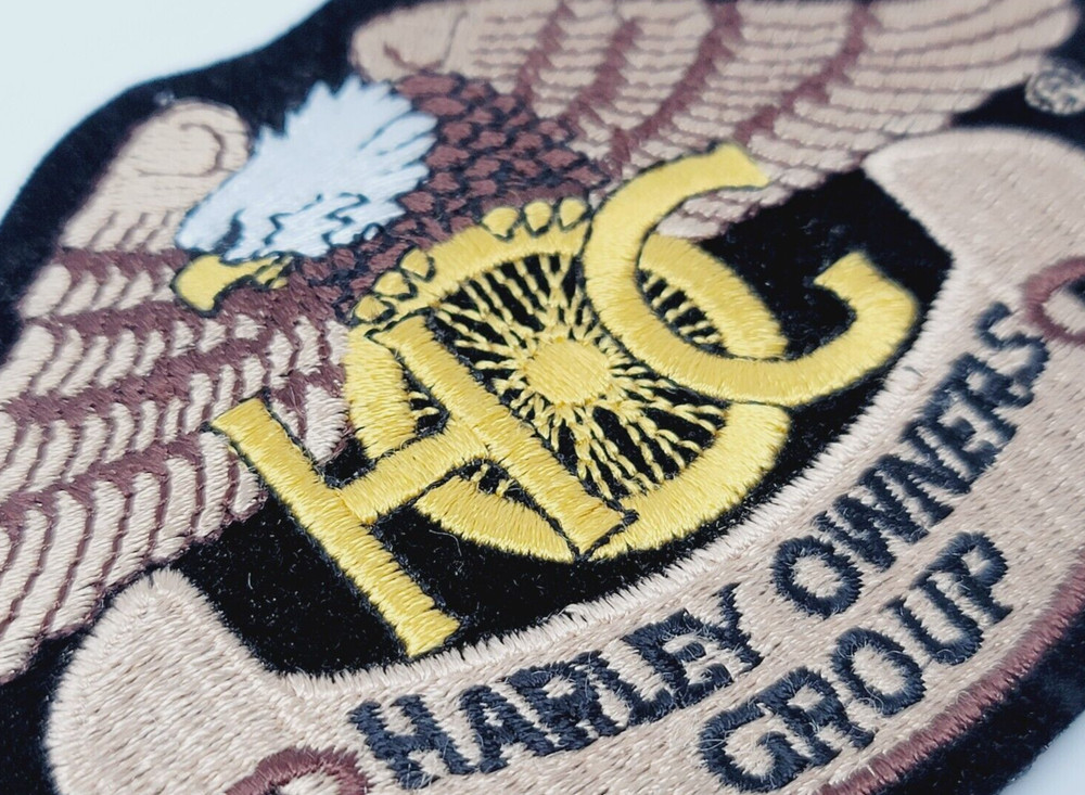 HOG Motorcycle Patch Harley Owners Group Harley Davidson Eagle Embroidered Logo