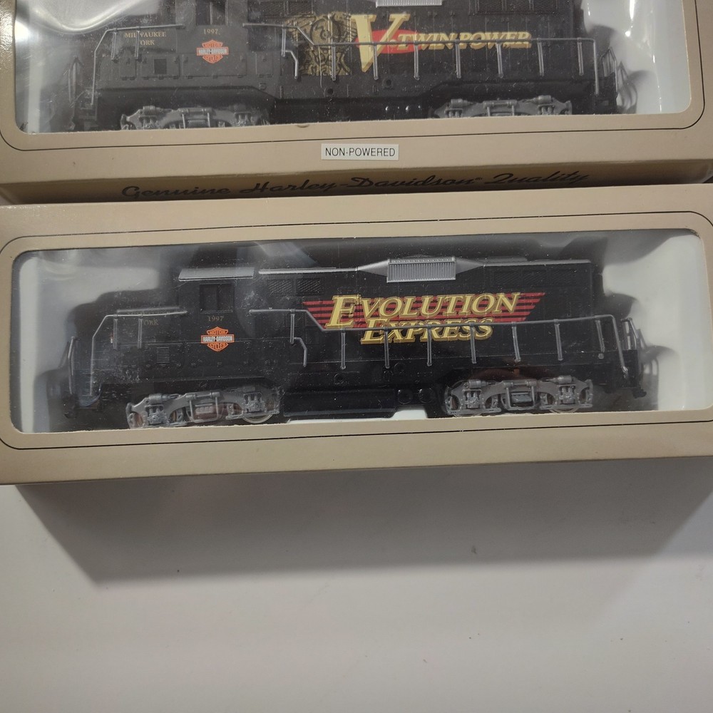 Harley Davidson 1997 Evolution Express HO Train Limited Edition 3 piece set