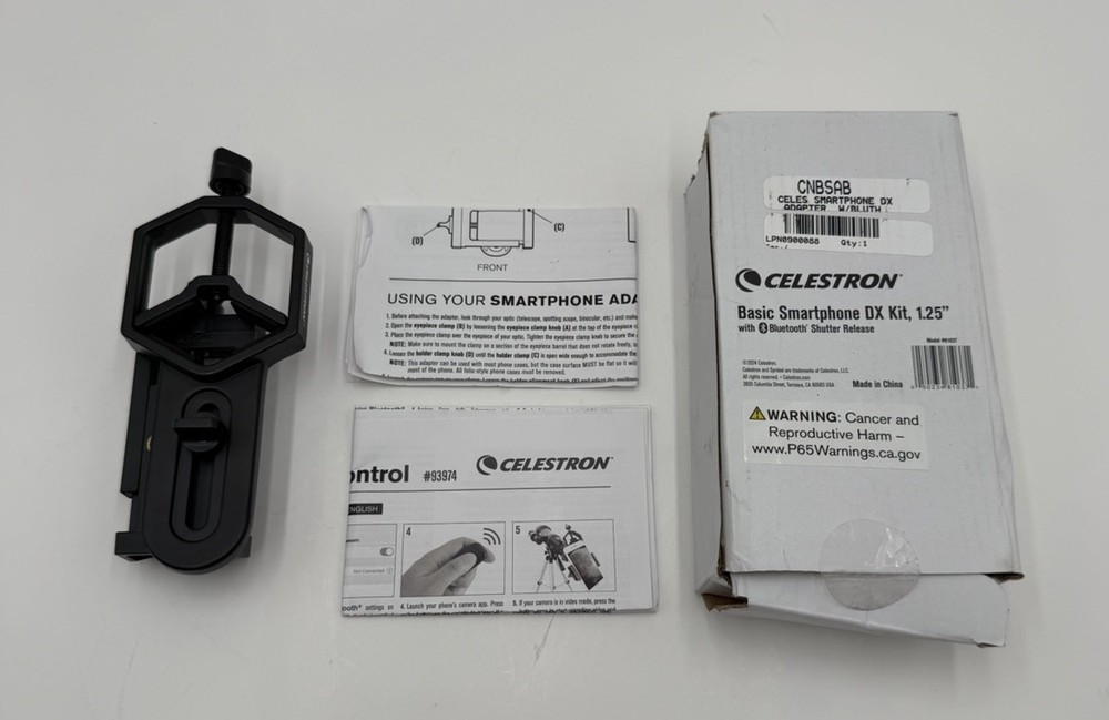 Celestron Basic Smartphone Adapter DX Kit for 1.25" Eyepieces