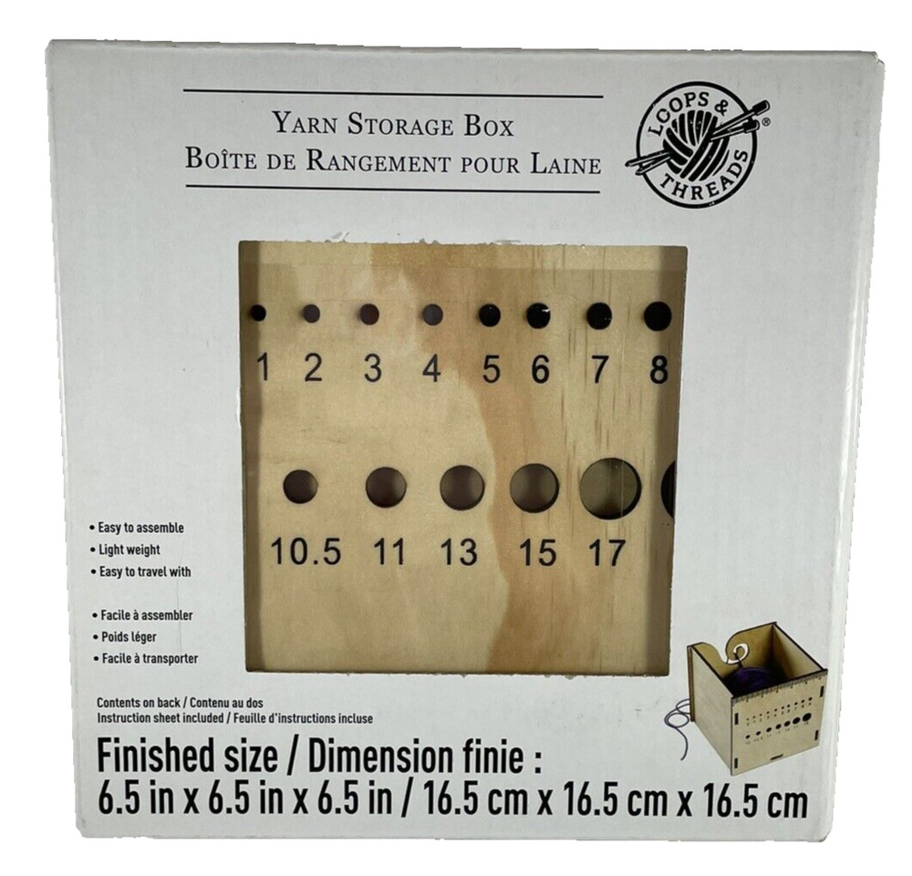 Yarn Storage Box Wood  Gift Loops and Threads