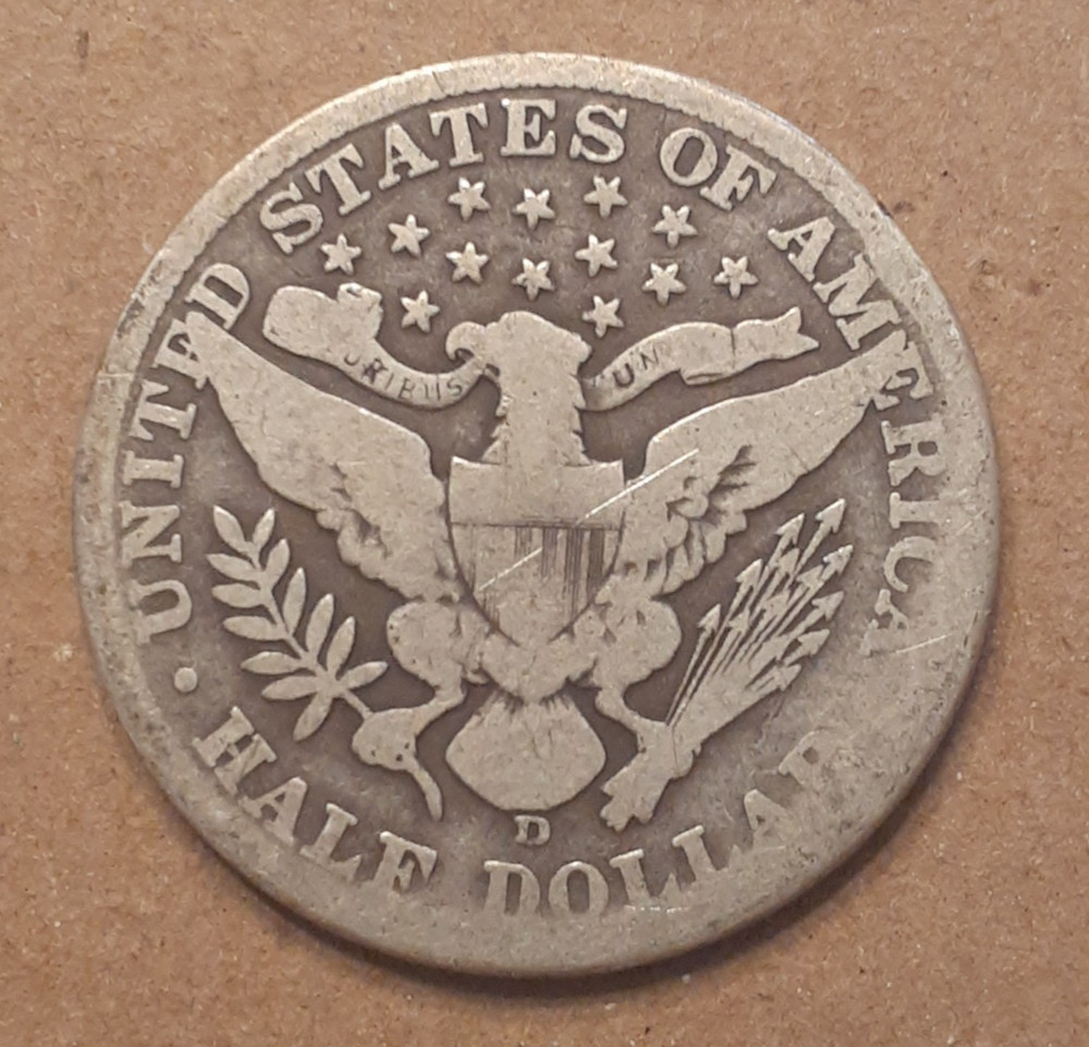 1912 D BARBER HALF DOLLAR