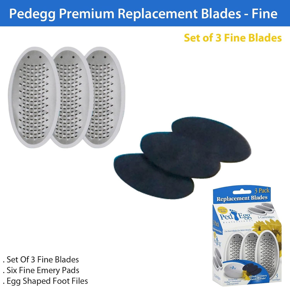 Premium Replacement Blades Compatible for all Ped Egg - Fine