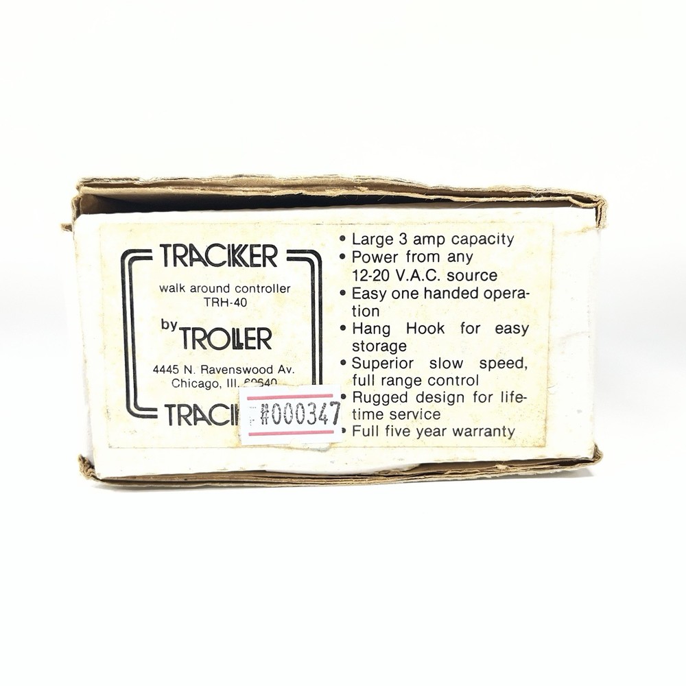 Troller TRH-40 Tracker DC Walk Around HO Scale Multiscale Train Controller