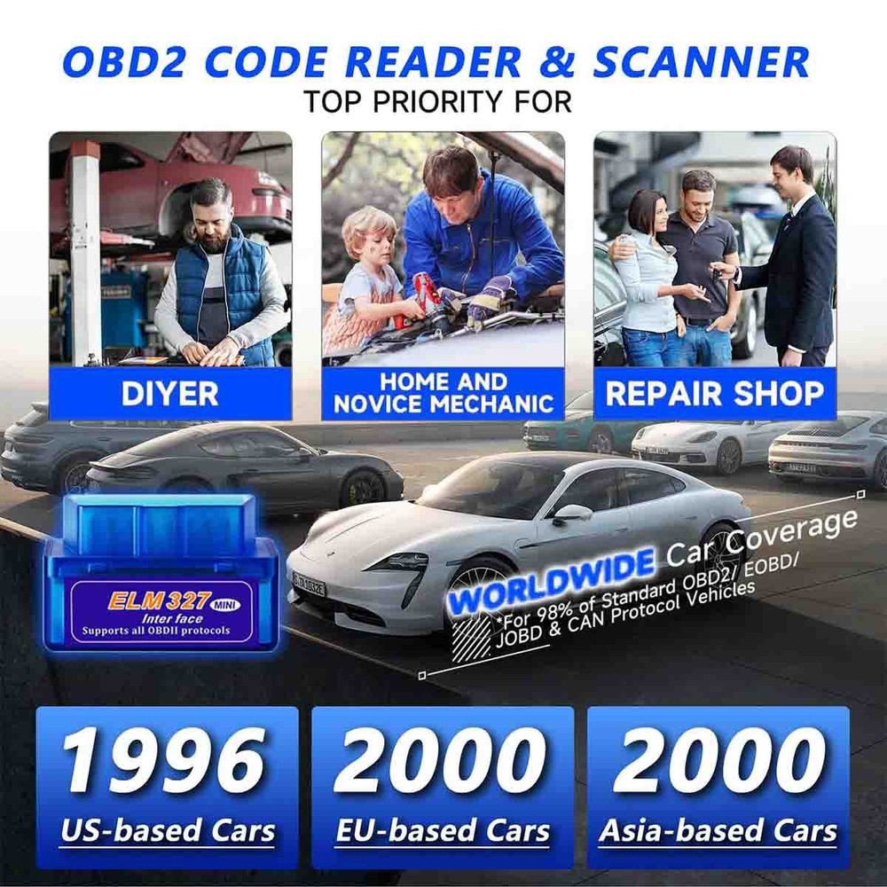 Automotive OBD2 Scanner OBD Code Reader Car Diagnostic Tool Check Engine Fault