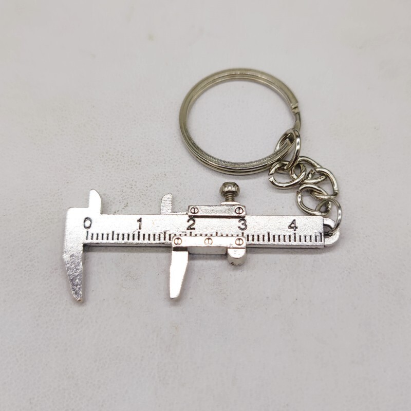 Mini Vernier Caliper Ornament Small Pendant Measuring Tool Silver