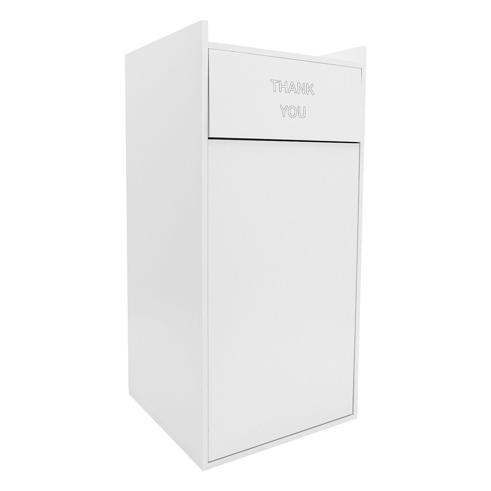Trash Can, Commercial Trash Can, Trash Can Cabinet Rectangular Silver Modern