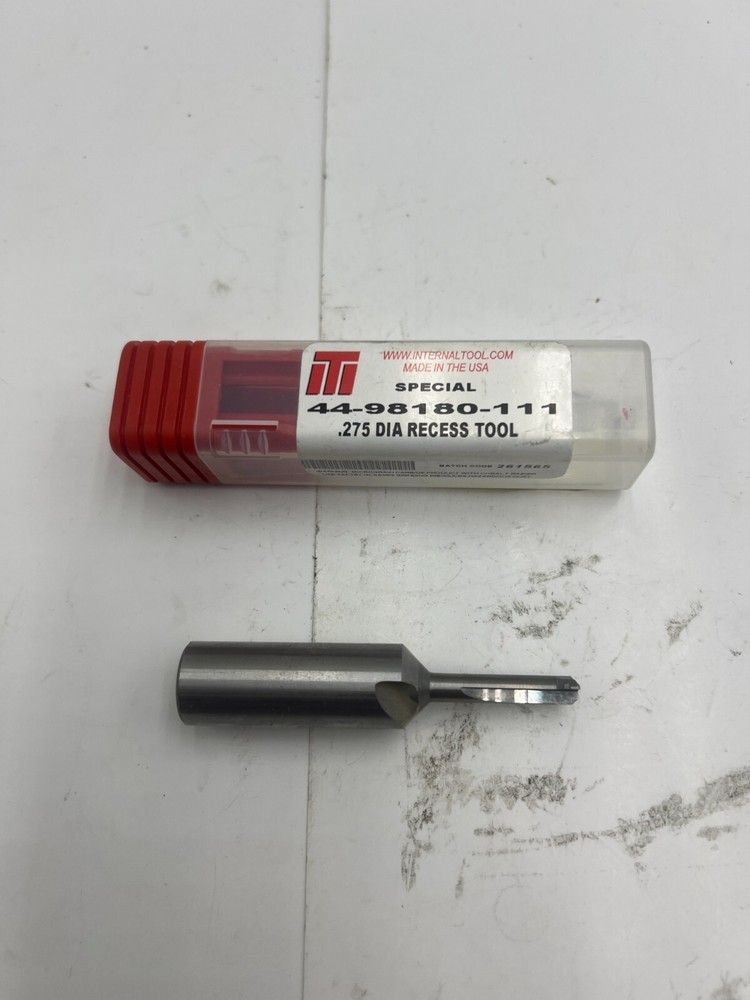 Internal Tool Special 44-98180-111, .275 Diameter Recess Tool, Batch Code 261565