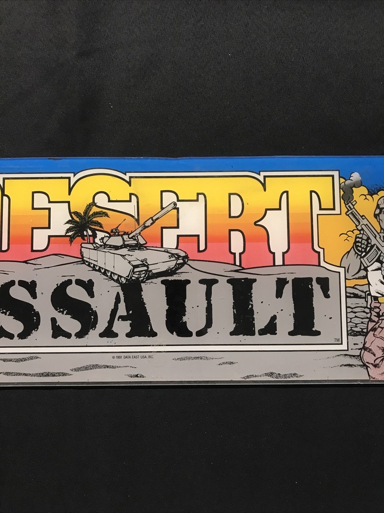 Desert Assault Plexiglass Marquee Data East