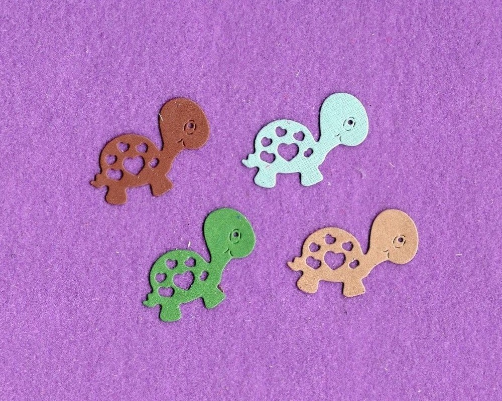 TURTLE # 2 die cuts Scrapbook cards