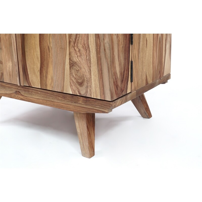 Porter Designs Fusion Solid Sheesham Wood Bar - Light Brown