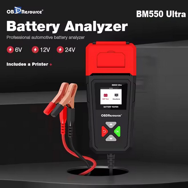 12V Battery Diagnostic Tester Cranking Start 100-2000CCA Analyzer
