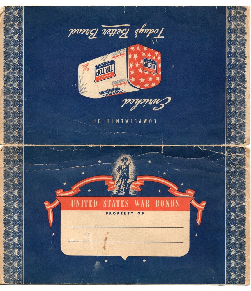 WWII - Tip-Top Enriched Bread US War Bonds Advertisement Folder - XL3O