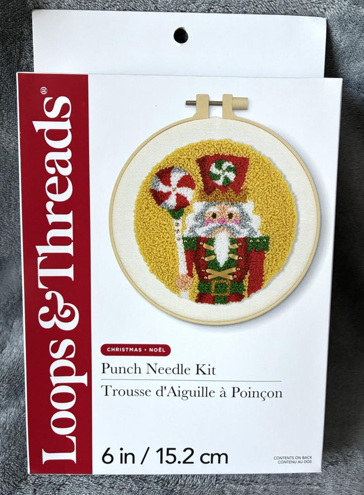 Loops & Threads Punch Needle Kit Christmas Nutcracker 6in NEW Sealed