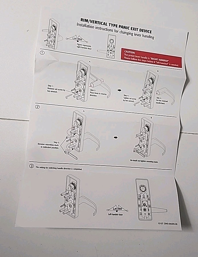 PAMEX E5000/L-AL-SC PANIC EXIT DEVICE
