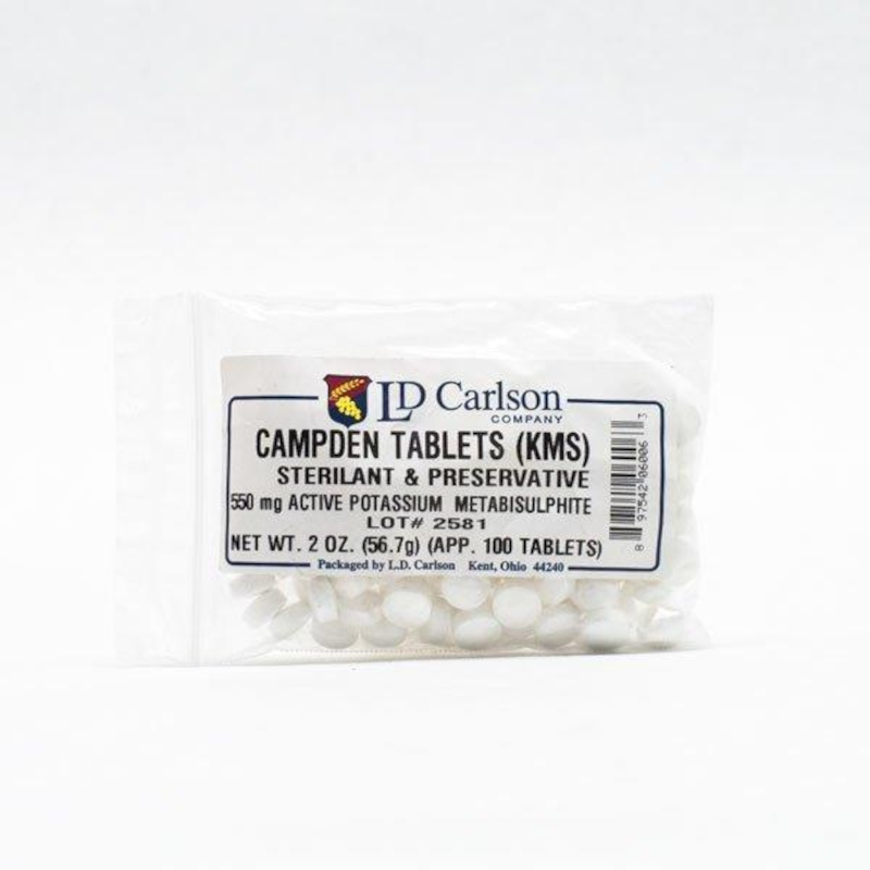 LD Carlson 6006 potassium Metabisulphite Campden 100 Tablets - 3 Pack