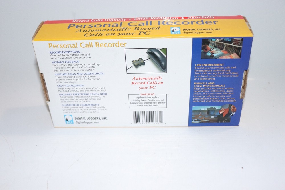 DLI Digital Loggers Personal Call Recorder for PC NOS (Open Box)