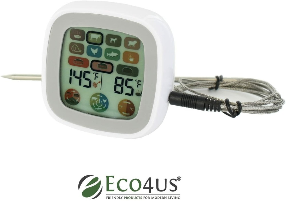 Digital Meat Cooking Thermometer Touchscreen 7 Preset Modes Temperature Gauge