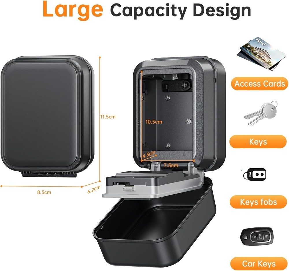 Smart Bluetooth Lock Box with PIN Code & Waterproof for Airbnb Access