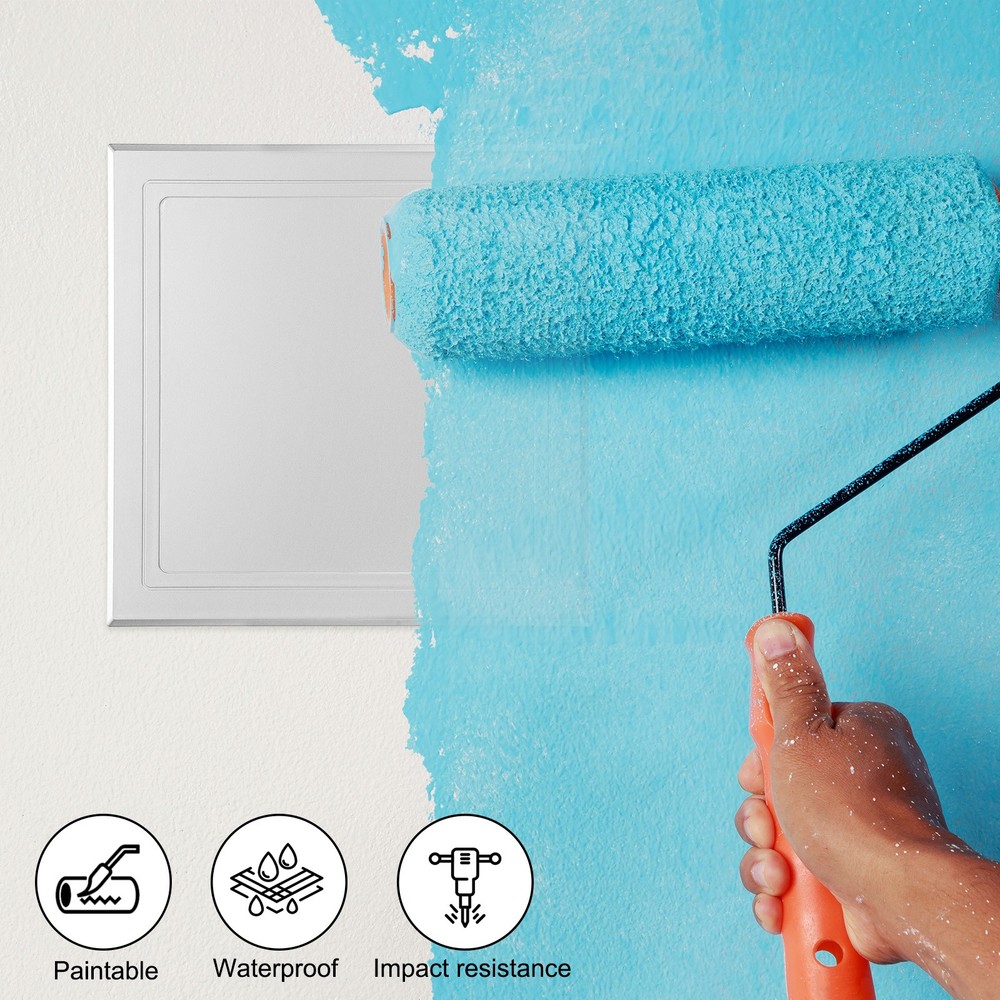 8x6 Inch(200x150mm) Self-Adhesive Access Panel, Access Doors, Silver Tone