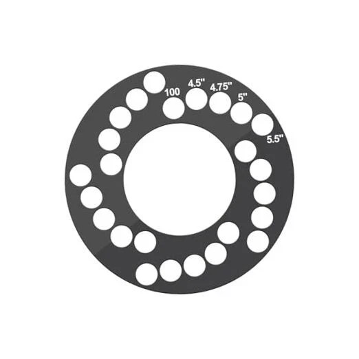 Wheel Bolt Pattern Measuring Tool, Universal 5 Lug Template Gauge for 5, 6, 8
