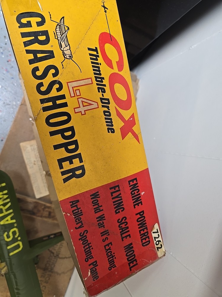 Rare! Cox Thimble Drome L-4 Grasshopper w/.049 Engine