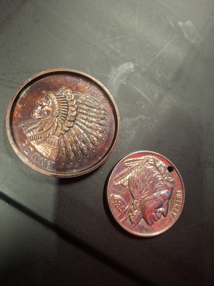Large Copied Coins.   The Quarter Is Jus There For Reference.