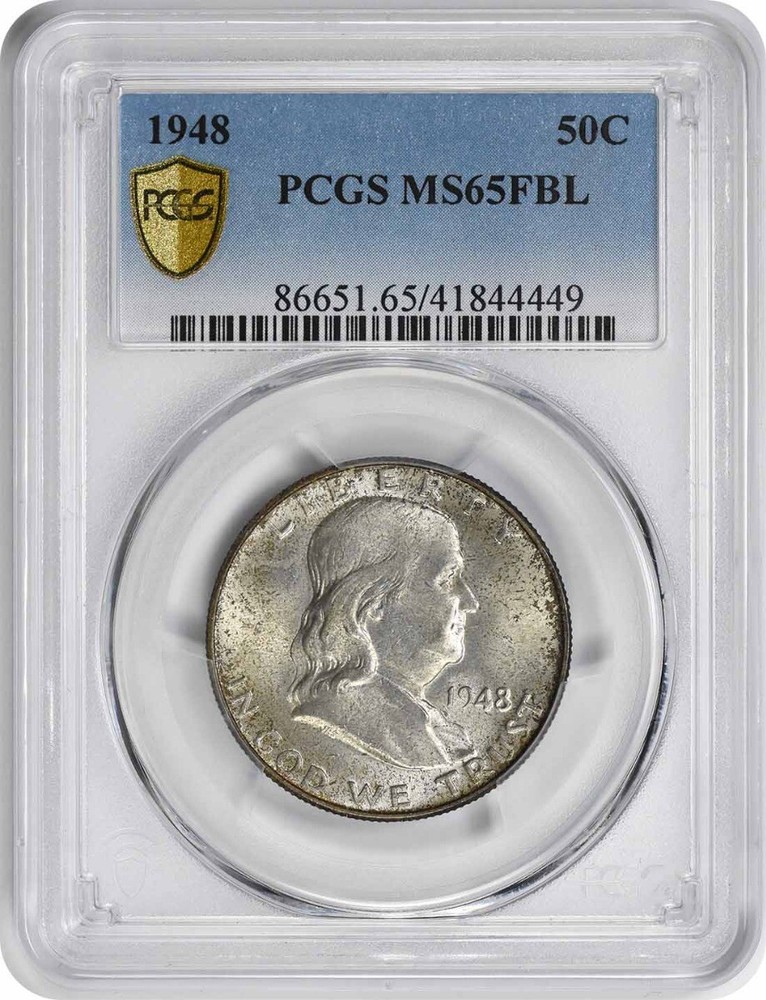 1948 Franklin Silver Half Dollar MS65FBL PCGS