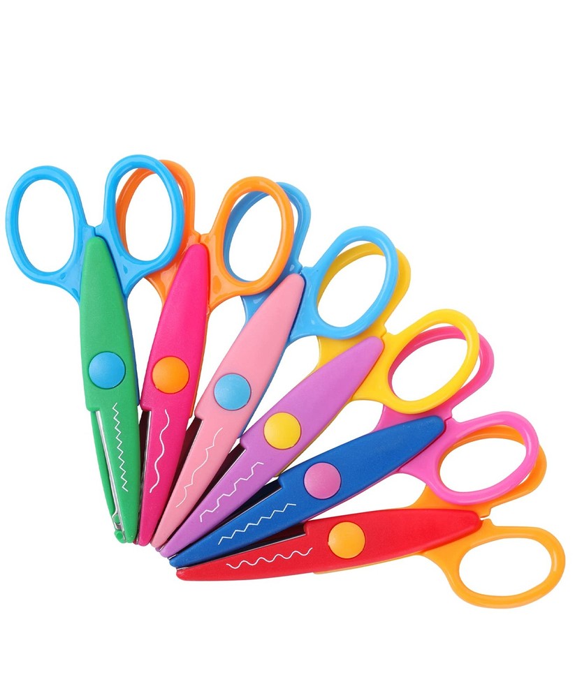 Mr. Pen Craft Scissors - Decorative Edge, 6 Pack, Zig Zag, Bright