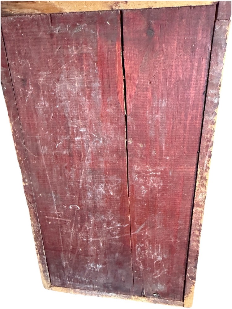 Antique Primitive Carpenter Small Tool Chest Hand Painted Folk Lettering