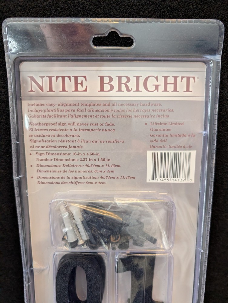 Night Bright Reflective Address Mailbox Sign New